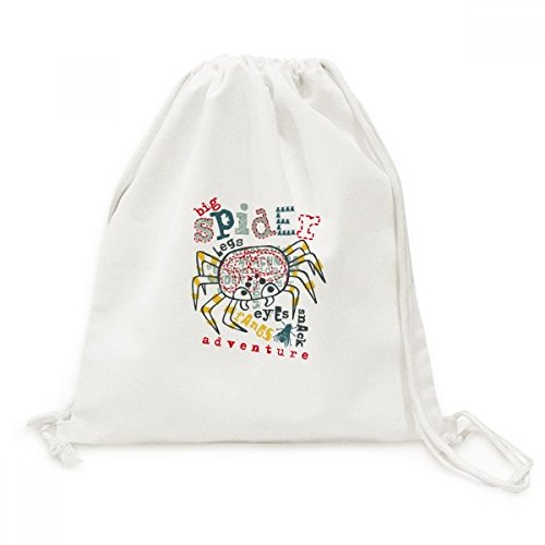 Sacs Shopping Sac à Dos Cordon avec Motif Adventure World Araignée Toile Toile