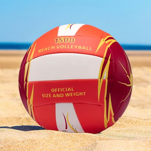 Image of Soft Rubber Lightweight Volleyball for Indoor Training Game Competition, Gym, Outdoor Beach Play, Gift for Kids,Fit for Beginner, Teenager, Adult, 1pcs