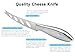 WELLSTAR Cheese Knife, Serrated Tomato Knife 5 Inch Sharp High Carbon Stainless Steel Blade for Cutting All Cheese Types – Silver