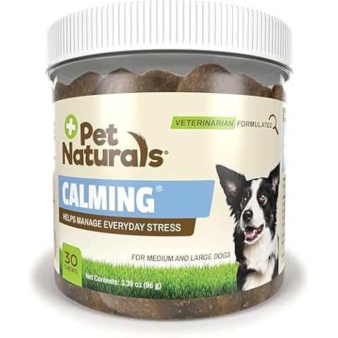 Pet Naturals Dog Calming Chews for Medium and Large Dog Anxiety Relief with Naturally Sourced Ingredients for Thunder, Quiet Moments at Home, Anxiety, Barking Calming Dog Treats, Chicken, 30 Chews Cover
