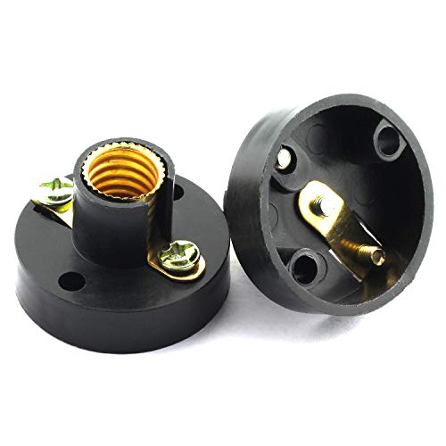 ToToT 2pcs E10 Mini Bulb Holder Black Plastic Light Beads Lamp Bases Student Experiment Lighting DIY Accessories Screw Type Bulb Socket