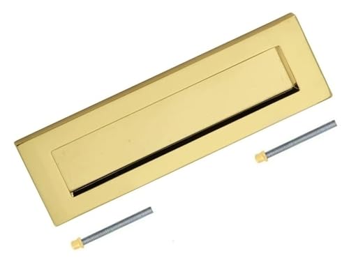 TERF® 255mm X 100mm Traditional Type Victorian Letter Plate Polished Brass 255mm X 100mm (10.04'' X 4'') Letter Postal Box Cover Plate Including Fixing Screw