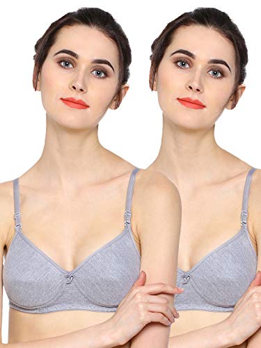 Image of SONARI 0015 Women's Light Padded Cotton Bra | Wire-Free, Medium Coverage, Sewn-in Bump for Natural Lift