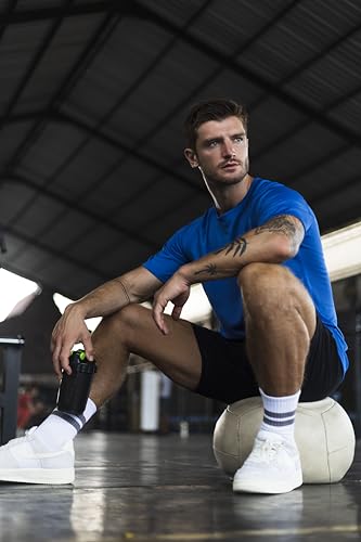 CIMIC 5er Pack Sport Tshirts Herren Funktionsshirt Sportshirt Herren Kurzarm T Shirt Atmungsaktive Trainingsshirt Männer Fitness Gym Laufshirt Wandershirt Men Set 510 Black Grey Green Navy Blue L