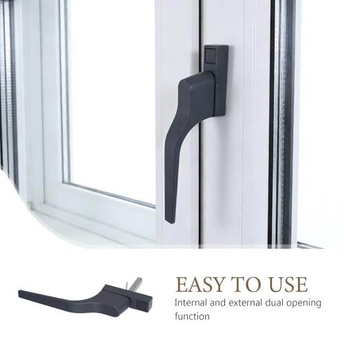 Pestillo de manija para ventana corrediza de aleación de aluminio resistente para interior 8