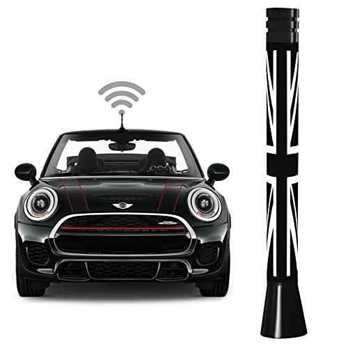 4 Inch Gray Flag Short Antenna for BMW Mini Cooper (2001-2022), Mini Cooper Antenna Replacement Mast
