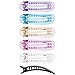 RC ROCHE ORNAMENT 6 Pcs Womens Side Slide Flat Oval Clip Styling Plastic Comfortable Hold Strong Grip No Slip Beauty Accessory Girls Ladies Pin Jaw Claw Clamp Clips, Large Transparent Multicolor