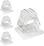 GANPUB 4Pcs Clear Fishing Rod Holder. Mounted Fishing Pole Holder, Wall-Mounted Multi-Purpose Functions, No Need to Drill Fishing Rod Rack, Can Hold any Type of Fishing Rod, Fishing Rod Holders