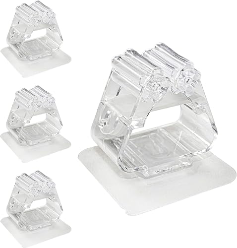 GANPUB 4Pcs Clear Fishing Rod Holder. Mounted Fishing Pole Holder, Wall-Mounted Multi-Purpose...