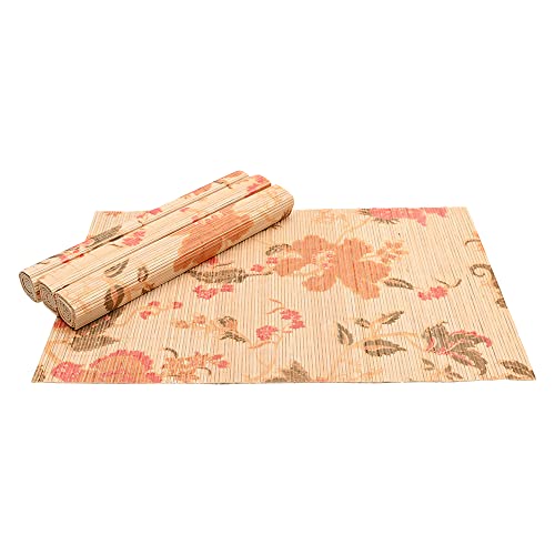 Jogo Americano Fleur com 4 Unidades 30X45 Mimo Style Bege