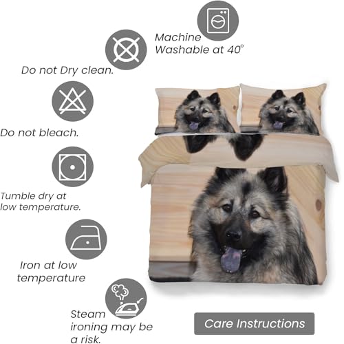 Housse de couette 240 x 260 Chien en microfibre douce et résistante avec fermeture éclair - 7