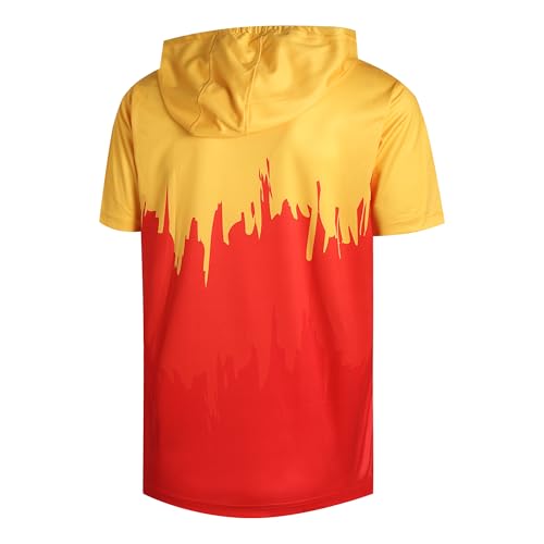 DEHANER Dry Fit Short Sleeve Hoodies For Men Workout Gym Athletic Pullover T-Shirts Lightweight Sweatshirts2