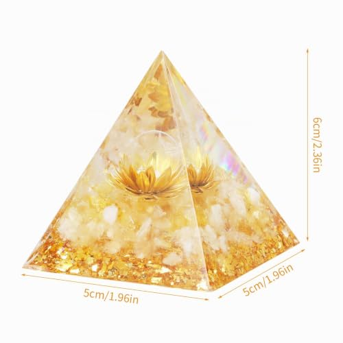 Rapidbok Pyramide en Cristal, Orgonite Pyramide Protection, Orgonite Pyramide Pierre de Guérison, Pierre de Guérison Cristal, Pyramide Orgonite Protection pour Reiki Méditation Décoration Maison – vue 2