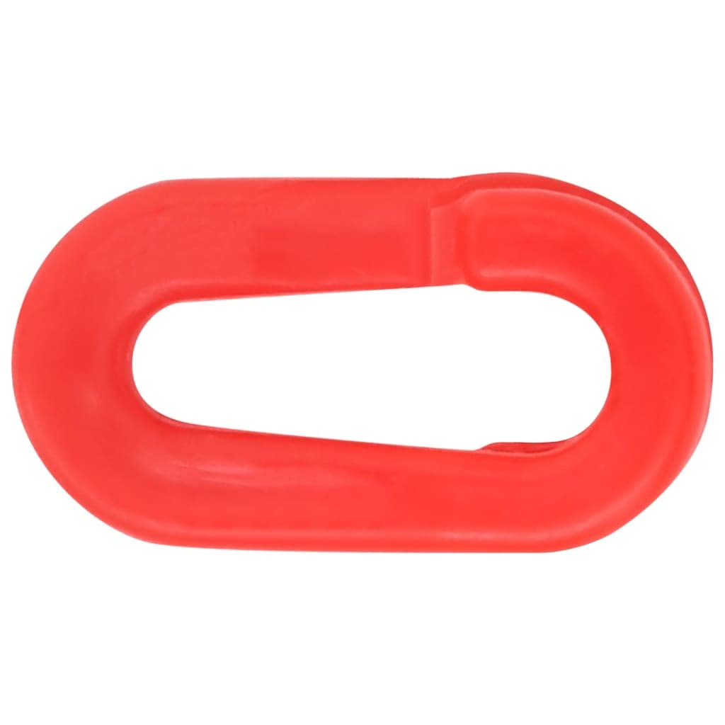 Set di pali a catena con 4 pali e 10 m di catena in plastica rosso, bianco e nero, base in PE riempibile, altezza 90 cm, barriera per parcheggio, cantiere, locali operativi, sicurezza stradale