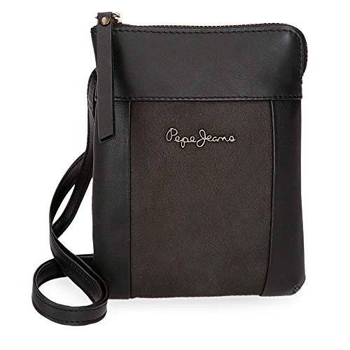 Preisvergleich Produktbild Pepe Jeans Double Umhängetasche 16 cm, Schwarz (Schwarz) - 7635061