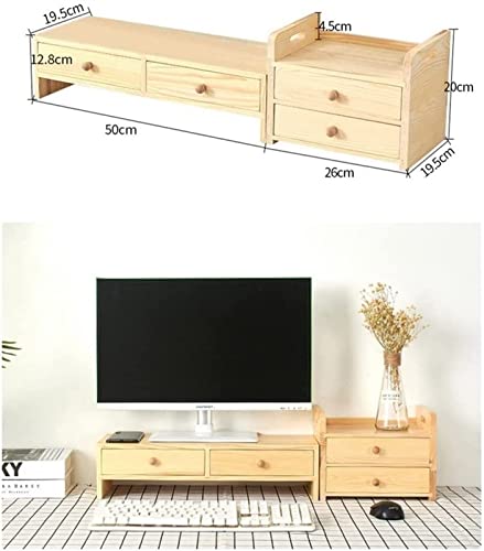 Monitor Stand Riser Houten Computer Monitor Stand, Echt Hout Computer Monitor Stand Voor Bureau Universele Dock Houder… - Image 6