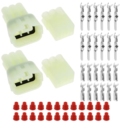 VGOL 2 pares de conectores eléctricos sellados de 6 pines para motocicletas 6189-6171 6180-6181 compatibles con Sumitomo HM 090