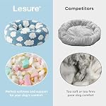 LE SURE Shown on TV Donut Dog Bed Medium Size Dog - Round Cat Beds Indoor as Bed Gift for Calming with Washable Cover, Cute Home Decor Bed with Jacquard Shaggy Plush & Anti Slip Bottom, 30 Inch, Blue - Image 4