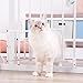 Carlson Extra Wide Walk Through Pet Gate with Small Pet Door, Includes 4-Inch Extension Kit, Pressure Mount Kit and Wall Mount Kit,White