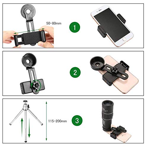 Telescopio portátil para adultos 16X52 monocular miniatura 6