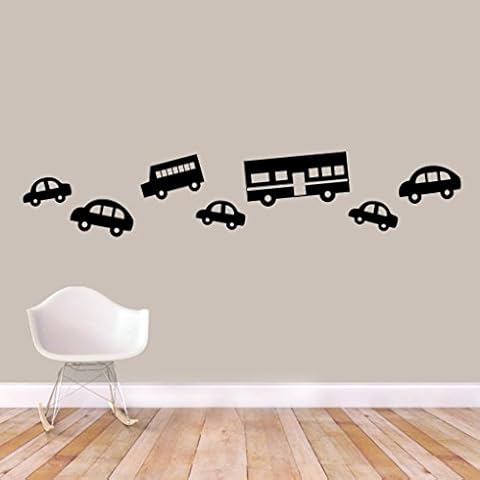 Traffic Nursery and Kid's Room Cartoon Car Wall Decals for Bedroom Decoration Cover