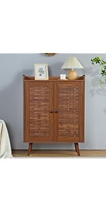 LEVNARY skoopbevaringsskab, 5-lags skoskabsopbevaringsentré med justerbare hylder, træ...