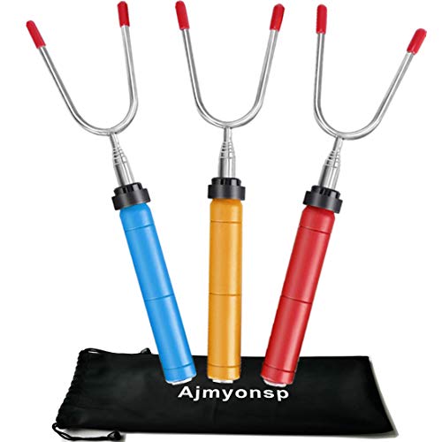 Ajmyonsp 34" Marshmallow Roasting Sticks - Perfect Skewers for Fire Pit and Campfire S'mores