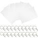 27pcs Film Termoretraibile Foglio Termorestringente in Plastica con Anello Chiave per Bricolage, Bianco Senza Motivo