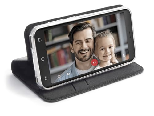 Étui en cuir Emporia Smart S3mini noir de haute qualité et finitions premium