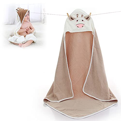 MAFANG® Serviette De Bain Enfant, Serviette De Plage Enfant, Bébé Peignoir Coton Mignonne Visage d'animal Hooded Enfant Serviette Peignoir De Bain pour Garçons Filles De 0-6 Ans, 90 * 90 Cm,Style 2 Cover