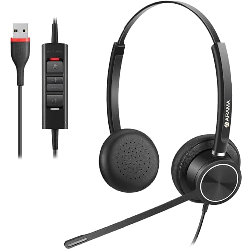 Casque PC avec micro antibruit filaire Arama destiné au centre d'appel