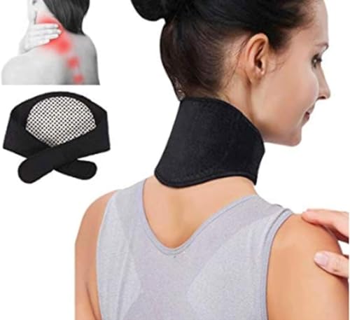 Unisex Self Heating Neck Brace Magnetic Thermal Neck Wrap for Neck Pain Relief Soft Neck Brace Support Adjustable Cervical Collar for Arthritis, Headaches, Physical Therapy Warmer Neck Protector