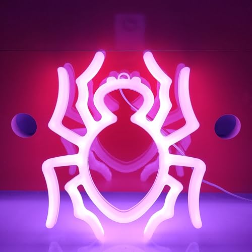 Image of JYWJ Spider LED Neon Signs Desktop Wall Decoration Light