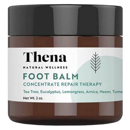 Thena Extra Strength Foot Repair Balm For Athletes Foot Treatment Dry Heels Itchy Cracked Feet Toenails Jock Itch Rashes Ringworm Treatment for Humans Best Natural Foot Care
