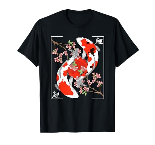 Japanese Koi Carp Fish Cherry Blossom Nishikigoi Men Women T-Shirt