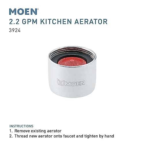 Moen 3924 2.2 GPM Female Thread Aerator, Chrome - Image 2