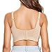FallSweet Push Up Bras for Women Corset Top Bustier Padded Underwire Bra Add One Cup (Beige,36C)