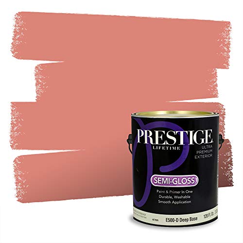 PRESTIGE Paints Exterior Paint and Primer In One, 1-Gallon, Semi-Gloss, Comparable Match of Valspar* Amber Rose*