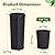IDZO All Weather Wicker Planters for Outdoor Plants Set of 2, 24 inch Tall Black Planter for Front Porch, Patio, Balcony, Indoor Usage - Round Rattan Flower Pots