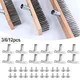 Metal Broom Brush Handle Bracket, 3 Screw Holes Heavy Duty Broom Handle Bracket to Support Fixed Push Broom Handles (23.5mm Diameter)(3pcs) - Image 4