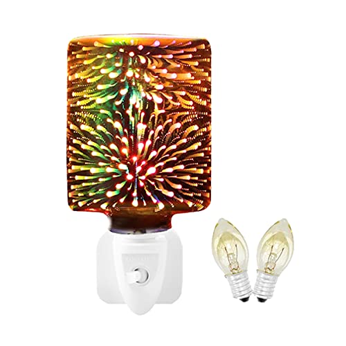 Brûleurs à cire électrique à brancher - Brûleur à huile en verre avec ampoule de rechange - Lampe à parfum pour maison, bureau, chambre à coucher, salon, cadeaux et décoration Cover