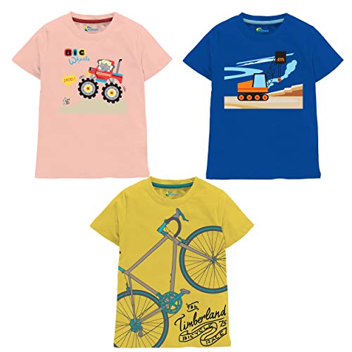 Image of Real Basics Boy's Regular Tshirt(Pack of 3)