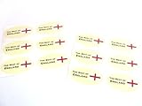 Mini Pack Autocollant, 40x20mm Ovale, Autocollantes Drapeau De L'Angleterre étiquettes, Best of Angleterre Texte sur Crème Arrière-plan
