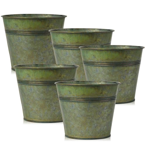 Briful Galvanized Buckets Large Planters