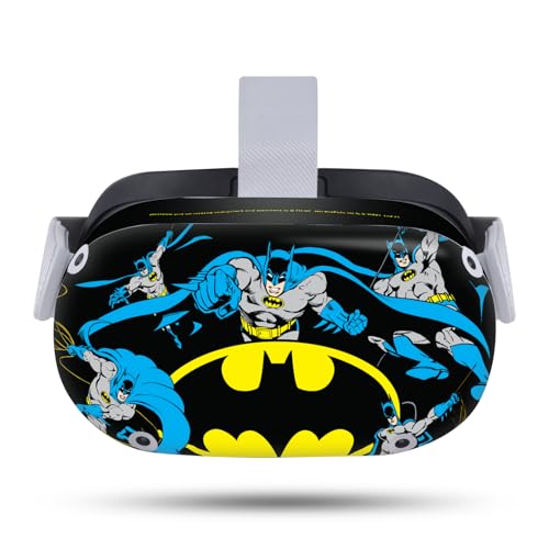 Head Case Designs Officially Licensed Batman DC Comics Classic Logos and Comic Book Vinyl Sticker Skin Decal Cover Compatible with Meta Quest 2