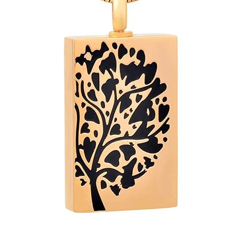 Bijoux commémoratifs arbre de vie et collier crémation souvenir en acier inoxydable IJD2023