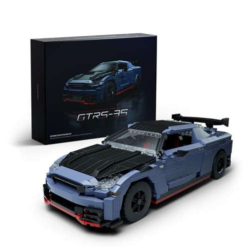 Image of Nifeliz GTRS-35 Sports Car Building Set, 1:14 Scale Collectible Model Set for Display, Gift for Adult Car Enthusiasts (1323PCS, NF10285)