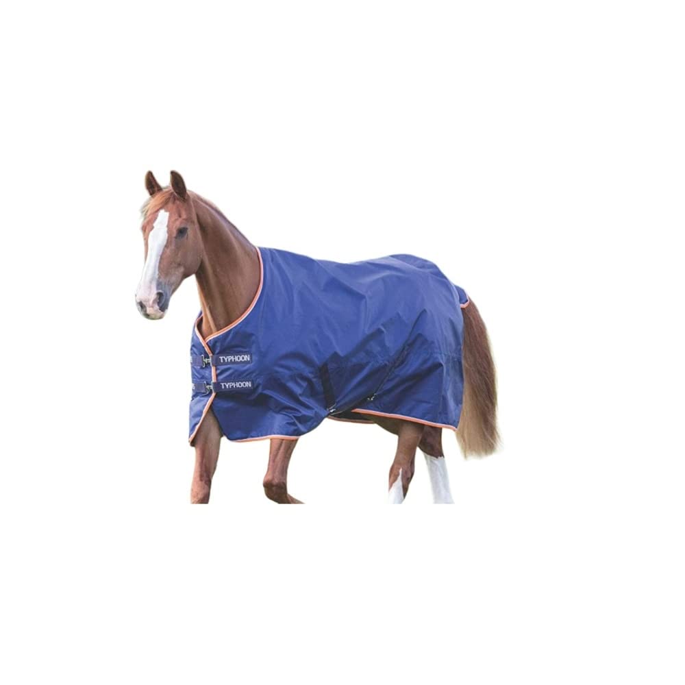 Shires Typhoon 100g Lightweight Horse/Pony Turnout Rug in Navy 5'3" / 63", Navy