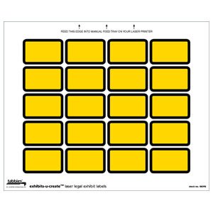 Tabbies U-Create Exhibit Labels, Yellow, 240 per Package