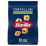 Barilla Cheese & Spinach Tortellini Pasta, 12 oz. Bag - 6 Servings Per Bag - Pantry Friendly Dried Tortellini - Made with Non-GMO Ingredients